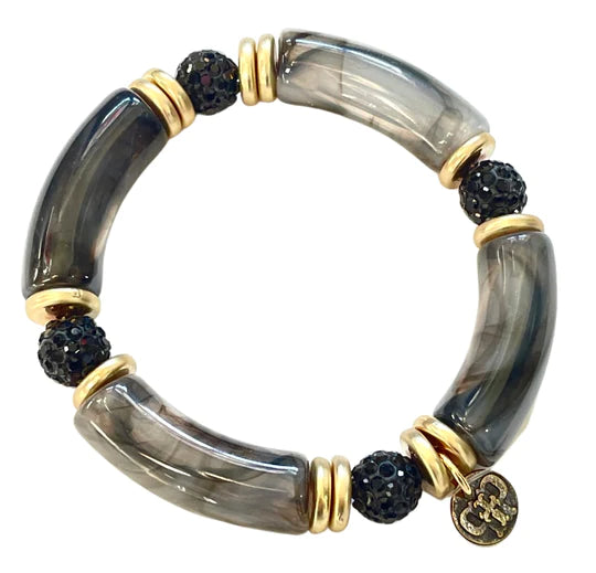 Pink Panache Black Bamboo Bracelet