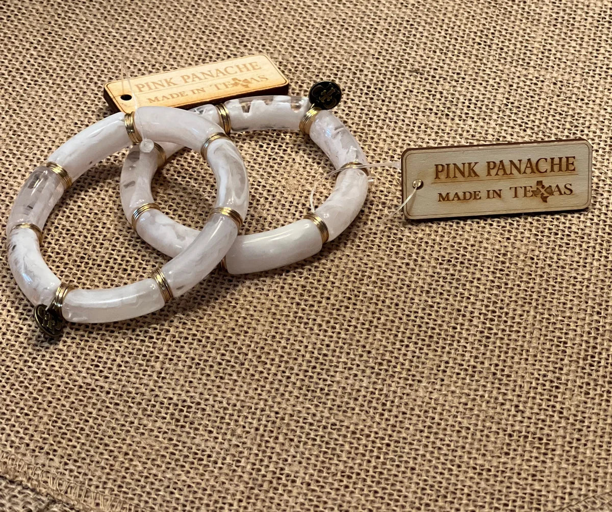 Pink Panache White/Gold Single Bracelet